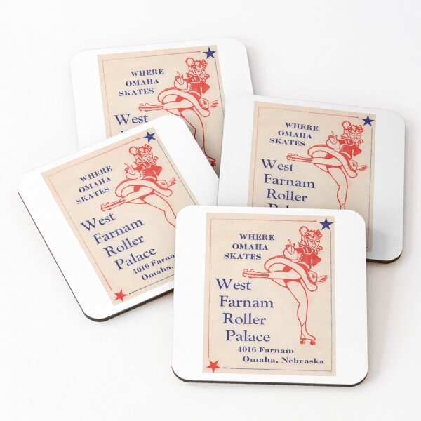 Item preview, West Farnam Roller Palace Omaha Nebraska Roller Skating Rink Sticker Decal Label Design 2 designed and sold by tislord.