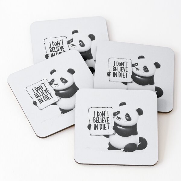 Item preview, I don't believe in diet Panda Bear  designed and sold by Stefrait-7.