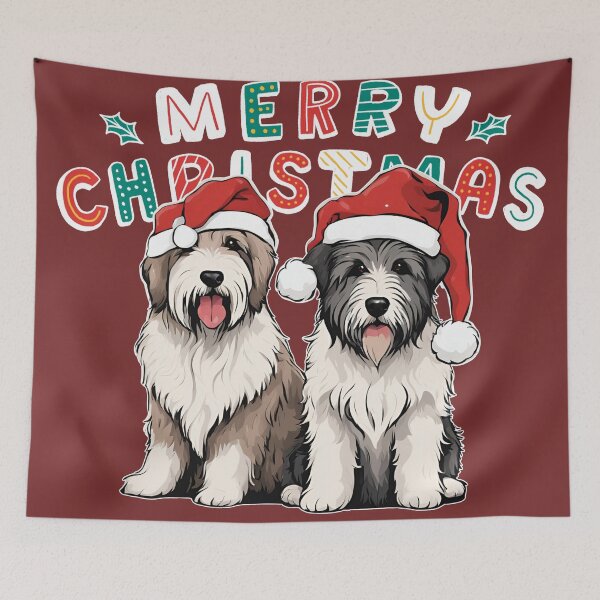 Item preview, Christmas Pyrenean Shepherds – Merry Christmas designed and sold by GoodyPaws.