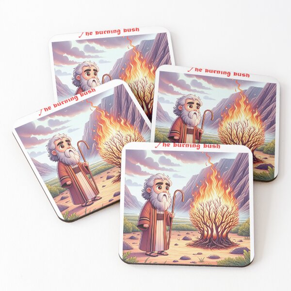 Item preview, The burning bush from the Bible Stories series sticker designed and sold by JanChryzostom.