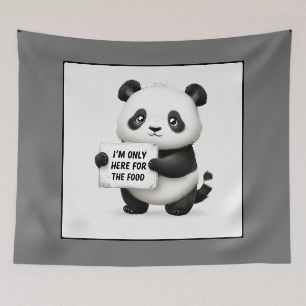 Item preview, I'm only here for the food cute panda design  designed and sold by Stefrait-7.
