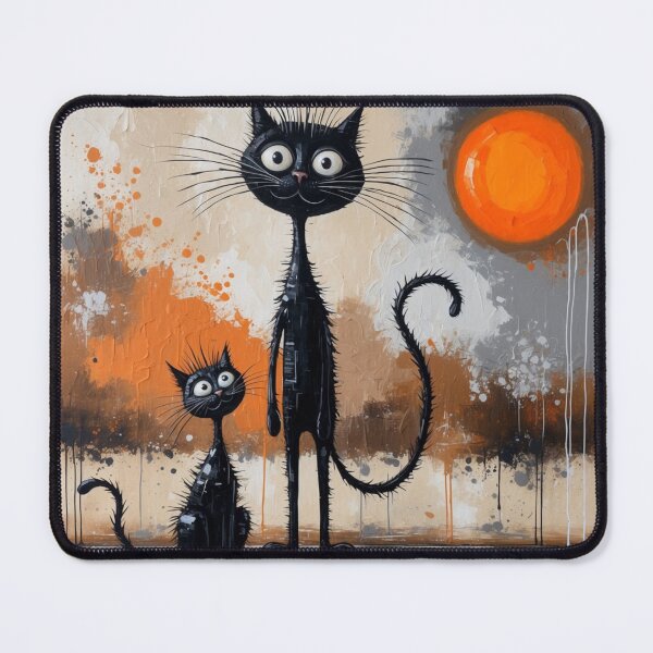 Item preview, Funny Black Cats with Sunset  designed and sold by RetroPop23.