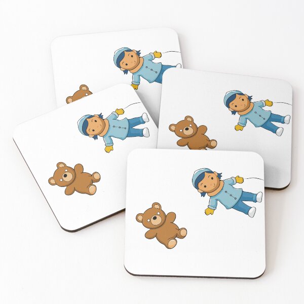 Item preview, Child and Bear Lying Side-by-Side in Snowy Bliss designed and sold by omerfdln34.