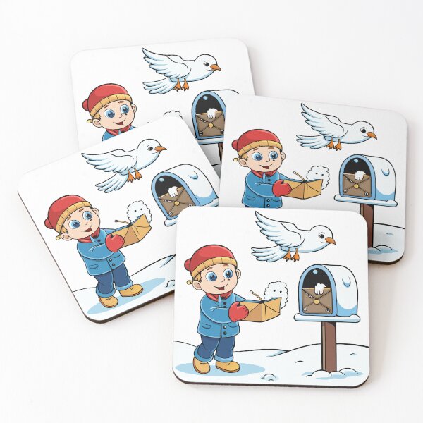 Item preview, Child with Letters and a Snowy Owl's Delivery Adventure designed and sold by omerfdln34.