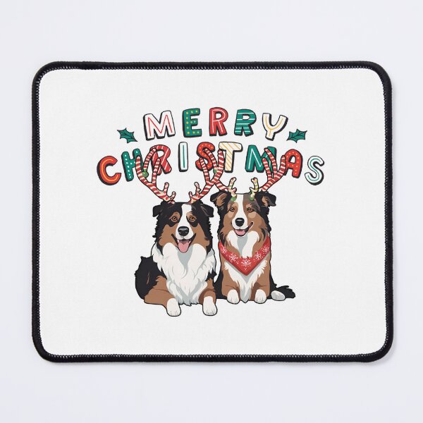 Item preview, Christmas Australian Shepherds – Merry Christmas designed and sold by GoodyPaws.