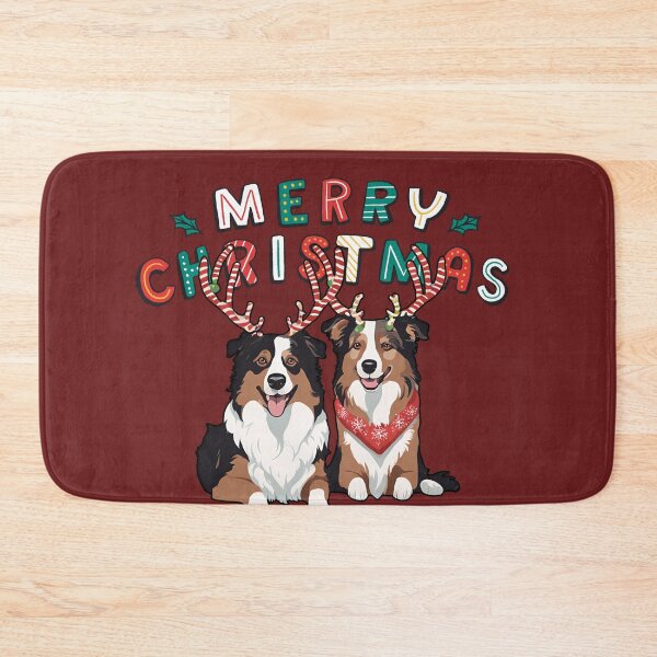 Item preview, Christmas Australian Shepherds – Merry Christmas designed and sold by GoodyPaws.
