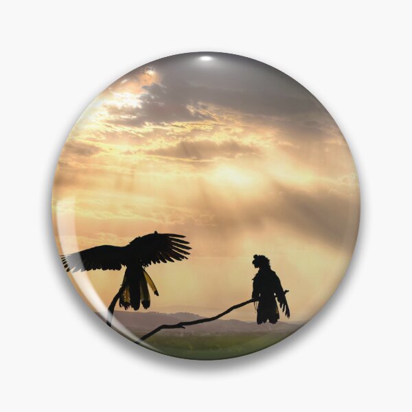 Item preview, Glasshouse Yellow-Tail Cockatoos Sunset Storm designed and sold by Adam Gormley.