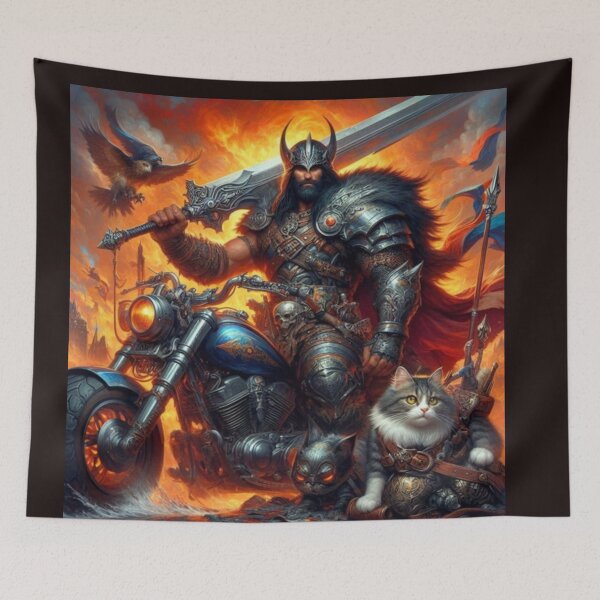 Item preview, Fantasy Biker Warrior with Cat designed and sold by Jurand  Creations.