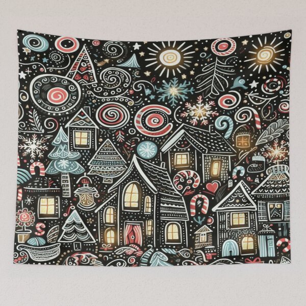 Item preview, Whimsical Christmas Village – Perfect Present designed and sold by Imaginarium of Chaos falcon88 .