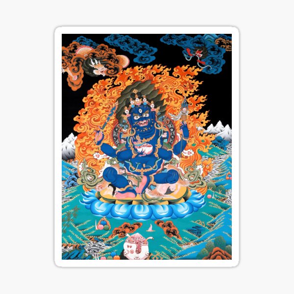 Item preview, Four-Armed Mahakala Buddhist Thangka  designed and sold by Onodera.