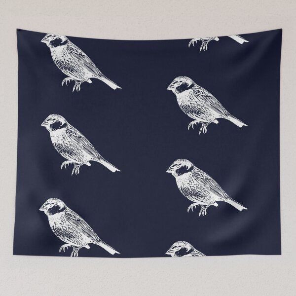 Item preview, Spanish Willow Sparrow White Design  designed and sold by designsasstultd.