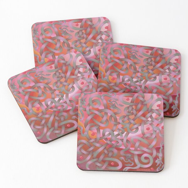 Item preview, LookViking Rose-pink Jellinge Style Viking Pattern designed and sold by lookviking.