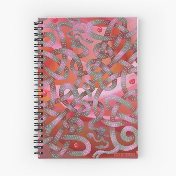 Item preview, LookViking Rose-pink Jellinge Style Viking Pattern designed and sold by lookviking.