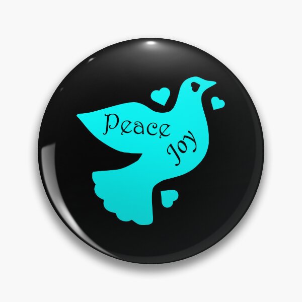 Item preview, The Dove Of Peace Joy And Love - v3 - cyan for dark backgrounds designed and sold by MultimediaSusan.