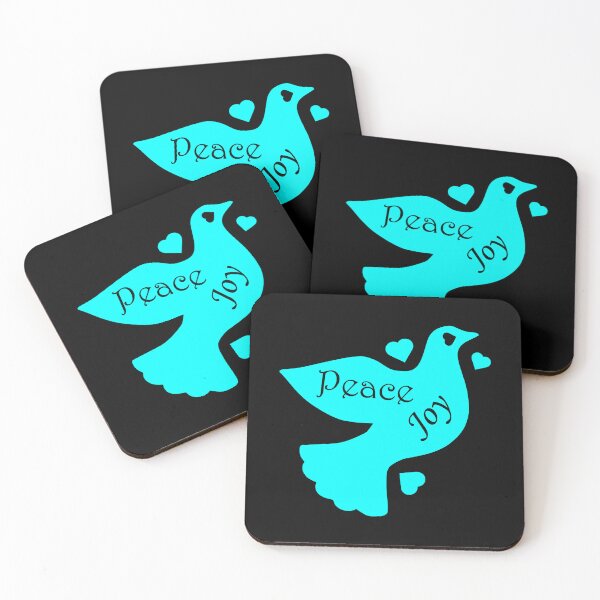 Item preview, The Dove Of Peace Joy And Love - v3 - cyan for dark backgrounds designed and sold by MultimediaSusan.