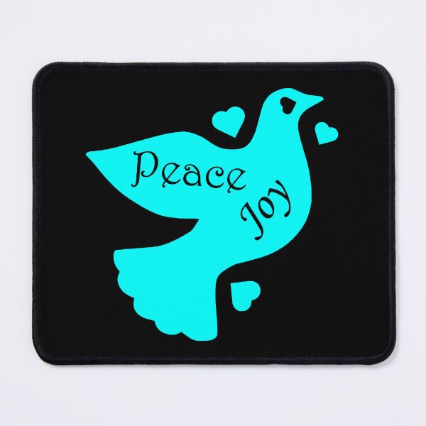 Item preview, The Dove Of Peace Joy And Love - v3 - cyan for dark backgrounds designed and sold by MultimediaSusan.