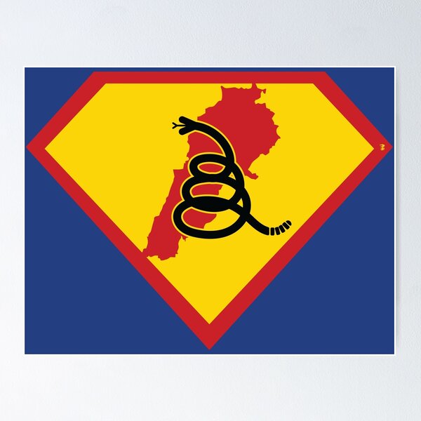 Item preview, LEBANON  - Freedom Is The Superpower - Modern Gadsden Snake Flag - Dont Tread On Me SUPERHERO design designed and sold by pelagio.