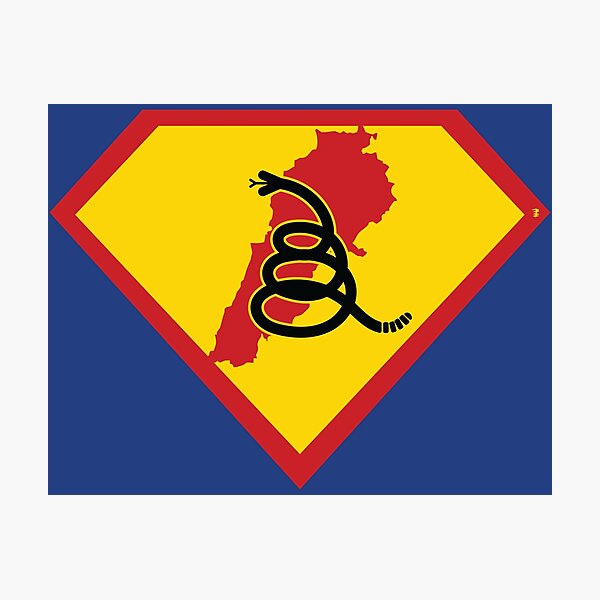 Item preview, LEBANON  - Freedom Is The Superpower - Modern Gadsden Snake Flag - Dont Tread On Me SUPERHERO design designed and sold by pelagio.