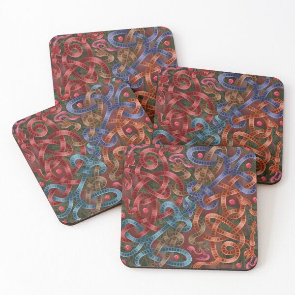 Item preview, LookViking Red-blue Jellinge Style Viking Pattern designed and sold by lookviking.
