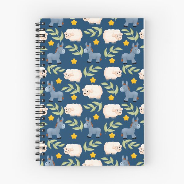Item preview, Nativity Scene Pattern with Donkey and Sheep – Christmas Religious Decor, Holiday Farm Animals, Biblical Christmas Art designed and sold by kscribblesart.