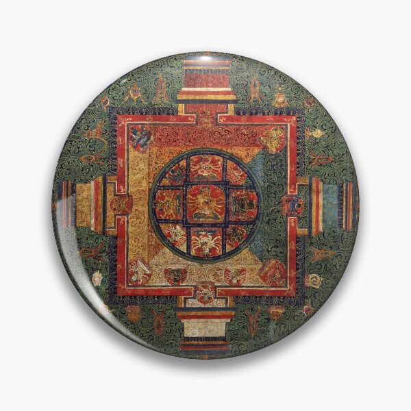 Item preview, Mandala 215 Guhyasamaja Buddhist Deity Manjuvajra 1600s designed and sold by GuyBlank.