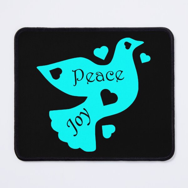 Item preview, The Dove Of Peace Joy And Love - v2 - cyan for dark backgrounds designed and sold by MultimediaSusan.