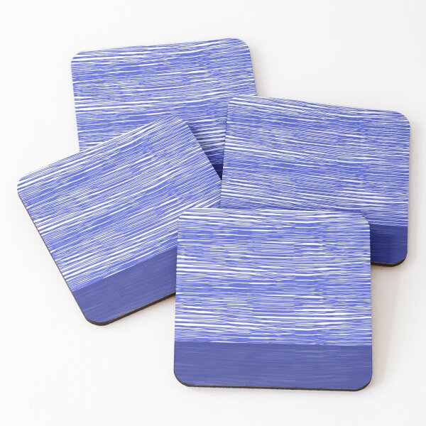 Item preview, Abstract Blue and White Horizontal Lines Creating Dynamic Visual Pattern designed and sold by Beautiful art store.