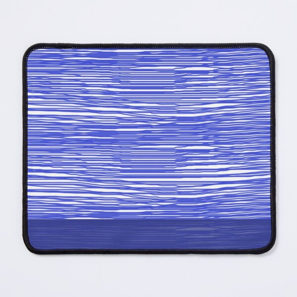 Item preview, Abstract Blue and White Horizontal Lines Creating Dynamic Visual Pattern designed and sold by Beautiful art store.