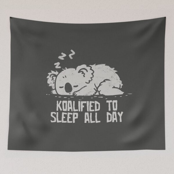 Item preview, Koalified To Sleep All Day - Funny Cute Sarcasm Lazy Koala Gift designed and sold by koalateess.