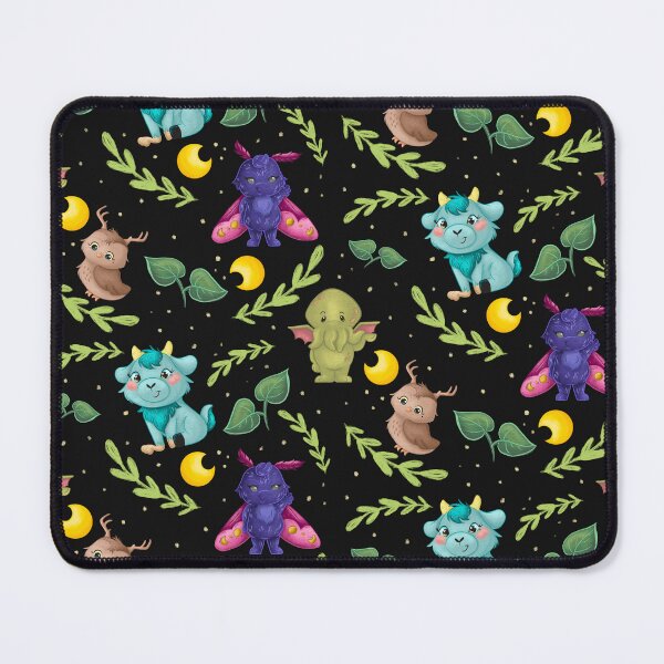 Item preview, Cryptid Pattern – Mothman, Cthulhu, Goatman, Mythical Creatures, Paranormal Art, Horror Decor, Strange Beasts Design designed and sold by kscribblesart.