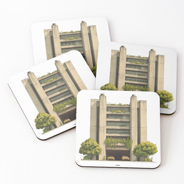 Item preview, Brutalist Green Building - Sustainable Modern Architecture Print designed and sold by rahuarq.