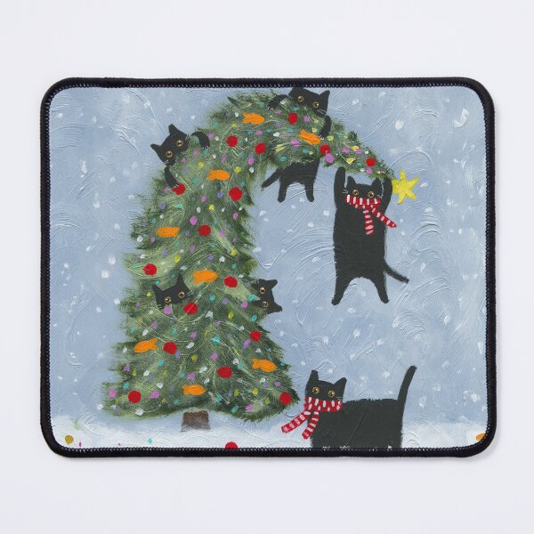 Item preview, Christmas Tree Cats designed and sold by KilkennyCat Art.