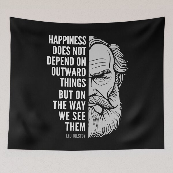 Item preview, Leo Tolstoy Inspirational Quote: Happiness designed and sold by Elvin Dantes.