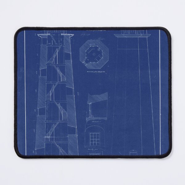 Item preview, Montauk Point Lighthouse Blue Print designed and sold by Hungry Hungry  Buffalo.