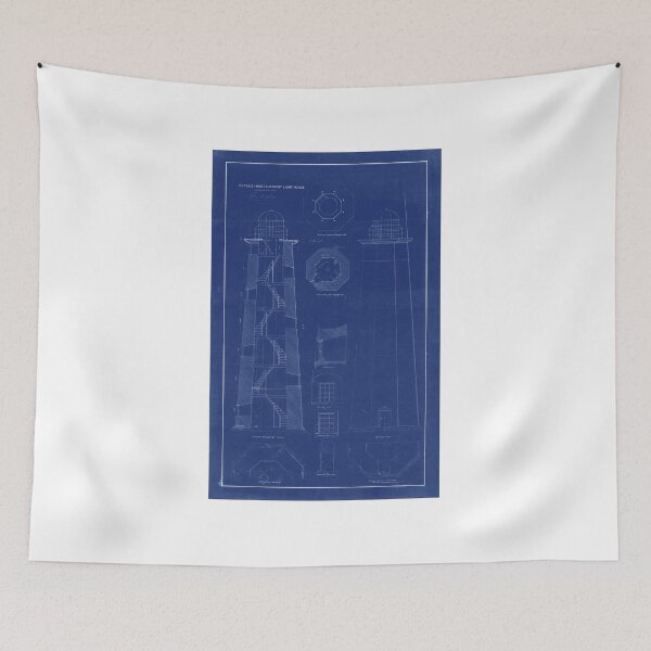 Item preview, Montauk Point Lighthouse Blue Print designed and sold by Hungry Hungry  Buffalo.