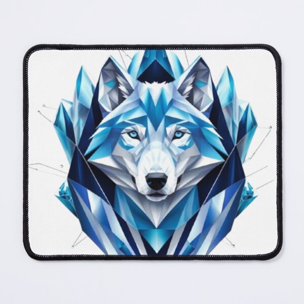 Item preview, Crystalline Wolf: Sacred Geometry Meets Arctic Majesty designed and sold by SJZDesign.