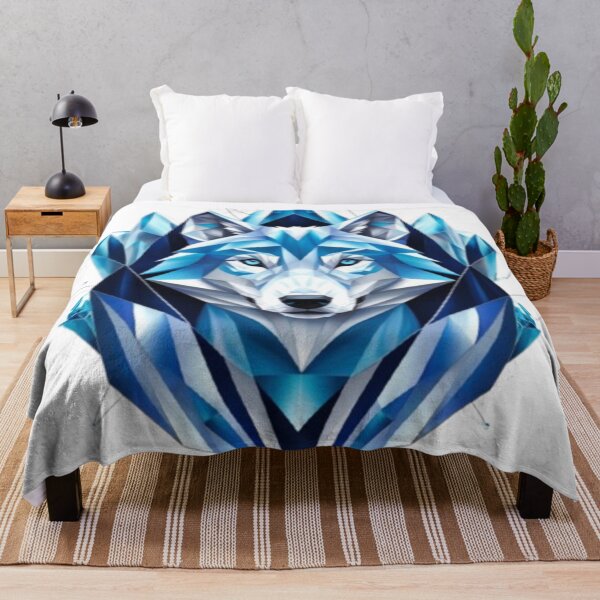 Item preview, Crystalline Wolf: Sacred Geometry Meets Arctic Majesty designed and sold by SJZDesign.