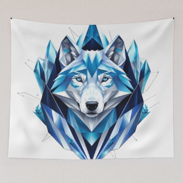 Item preview, Crystalline Wolf: Sacred Geometry Meets Arctic Majesty designed and sold by SJZDesign.