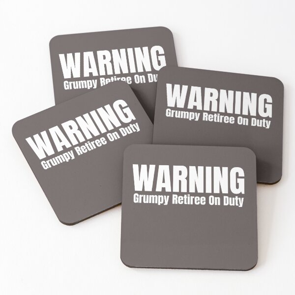 Item preview, Warning grumpy retiree on duty designed and sold by Jerziv-C.