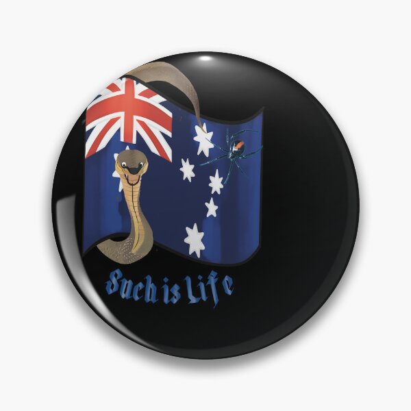Item preview, Such Is Life Australian Flag with Redback Spider Snake, Funny Aussie Australia Day designed and sold by lozsart.