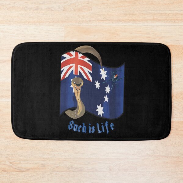 Item preview, Such Is Life Australian Flag with Redback Spider Snake, Funny Aussie Australia Day designed and sold by lozsart.