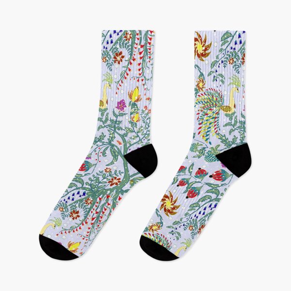 Item preview, Fairy floral seamless pattern with beautiful birds and tree on white designed and sold by fuzzyfox.