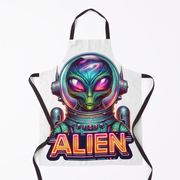 Item preview, Retro Futuristic Neon Alien designed and sold by JonelleTshirts.