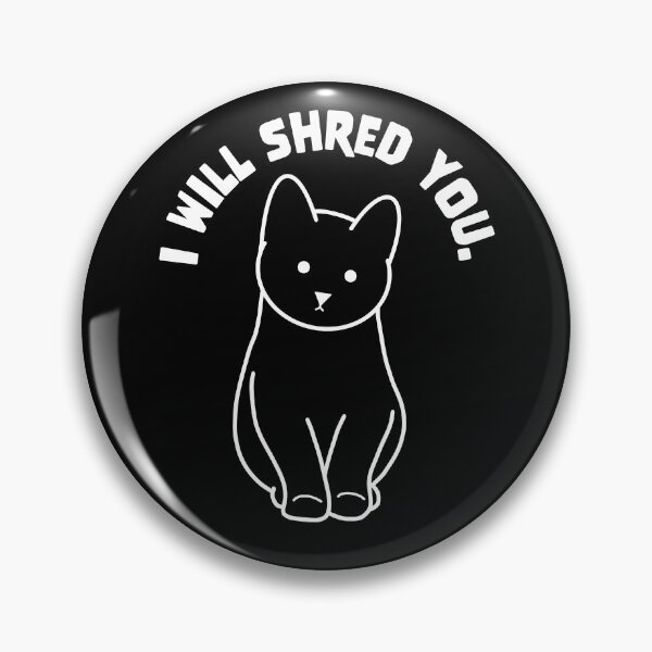Item preview, I will shred you” cute kitten white version designed and sold by Carolyn  Gallo.
