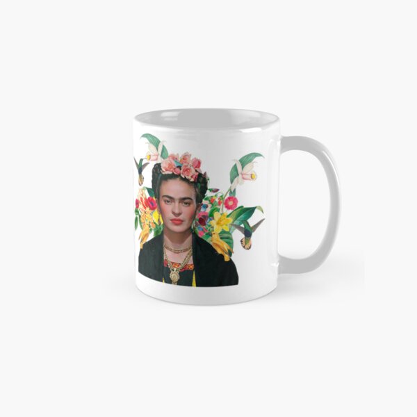 Aperçu de l'œuvre Frida Kahlo et fleurs Perroquets exotiques Colibri, Frida Kahlo créée et vendue par TeeARTHY.