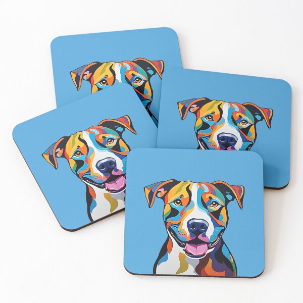 Item preview, Colorful Pitbull  designed and sold by JottedMuse.