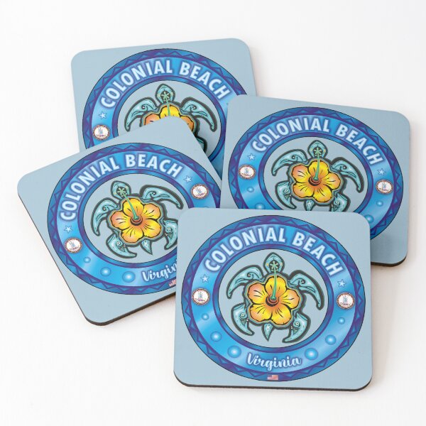 Item preview, Colonial Beach Virginia sea turtle hibiscus designed and sold by studioss76.