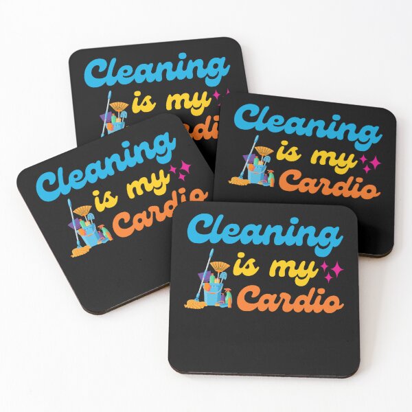 Item preview, Cleaning is My Cardio Funny Cleaning Quote Home workout Humor Saying designed and sold by MouDantArts.