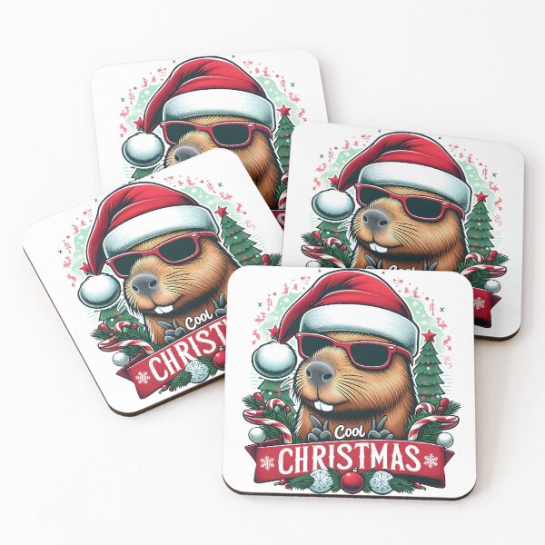 Item preview, Cool Capybara Christmas designed and sold by SublimePixelHub.