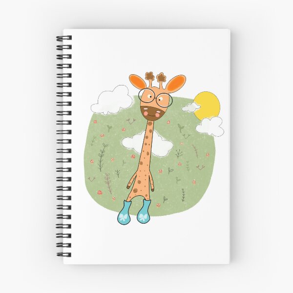 Item preview, cute giraffe with glasses in nature designed and sold by giraffteee.